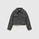 Herringbone crop jacket