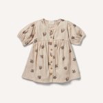 Crinkle Buttom Dress