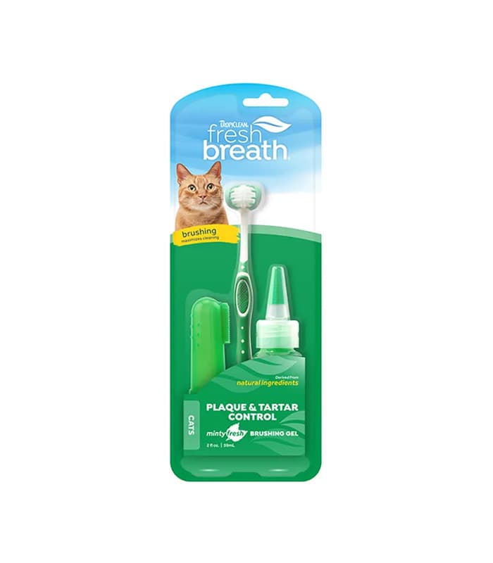 pet-product-cats-health-11-0.jpg Tropiclean Fresh Breath Cat Oral Care Kit - Image 1