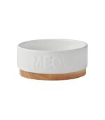 Frisco Round Meow Non-skid Ceramic Cat Bowl